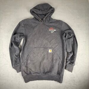 Carhartt Rain Defender Hoodie Small S Gray BPS Security Logo 100615 Original Fit